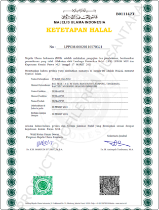 Halal Certificate